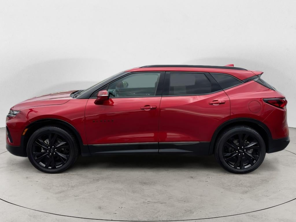2021 Chevrolet Blazer RS in Cherry Red Tintcoat — front three-quarter view